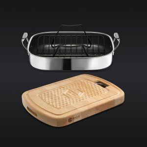 Hexclad Hybrid Roasting and Cutting Board Set