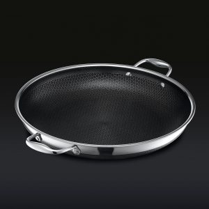 Hexclad Hybrid Fry Pan with Lid, 14"